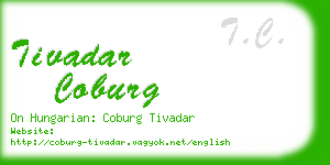 tivadar coburg business card